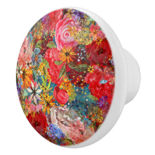 Vackert Blommönster med ljusfärgstark Abstrakt Knopp