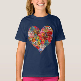 Vackert Blommönster med ljusfärgstark Abstrakt T Shirt