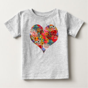 Vackert Blommönster med ljusfärgstark Abstrakt T Shirt