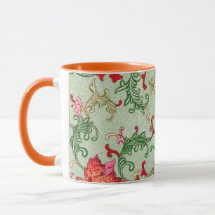 Vackert blommönster tryckt kaffe mugg