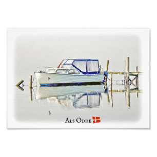 Vackert Boat i Als Ode/Danmark Photo Print! Fototryck