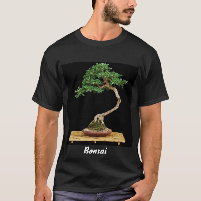 Vackert Bonsai Träd T-Shirt (Framsida)