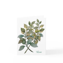 Vackert botaniskt/bäckenvikigt gratulationskort