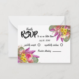 Vackert botaniskt Blommigt Garden OSA Note Card Anteckningskort