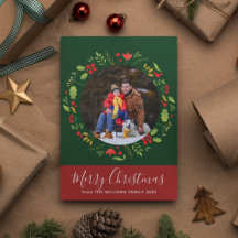 Vackert botaniskt God jul-andedräkt