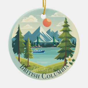 Vackert British Columbia Julgransprydnad Keramik