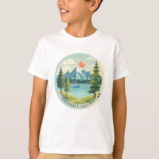 Vackert British Columbia T Shirt (Framsida)