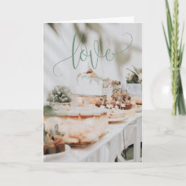 Vackert Bröllop/årsjubileum Tack Kort