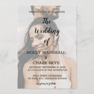 Vackert bröllopsinbjudan inbjudningar