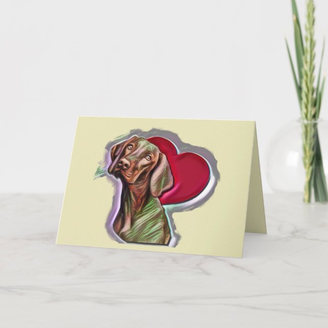 Vackert Brown PopArt Vizsla Ungerska pekare Kort (Framsida)