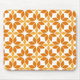 vackert brunt blommönster musmatta