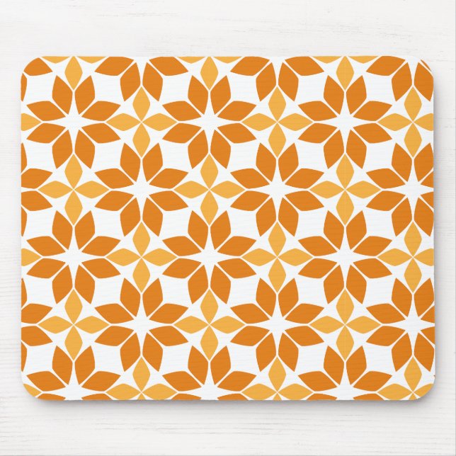 vackert brunt blommönster musmatta (Framsidan)