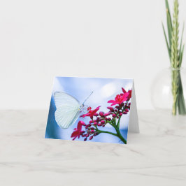 Vackert Butterfly Blank Notecard Tack Kort