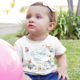 Vackert Butterfly Girl's 1st Birthday T Shirt