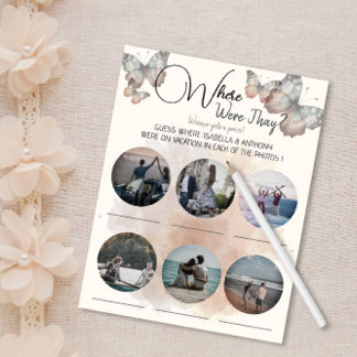 Vackert Butterfly Möhippa Party Photo-spel