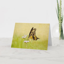 Vackert Butterfly- och Flower Art Scripting Card Kort