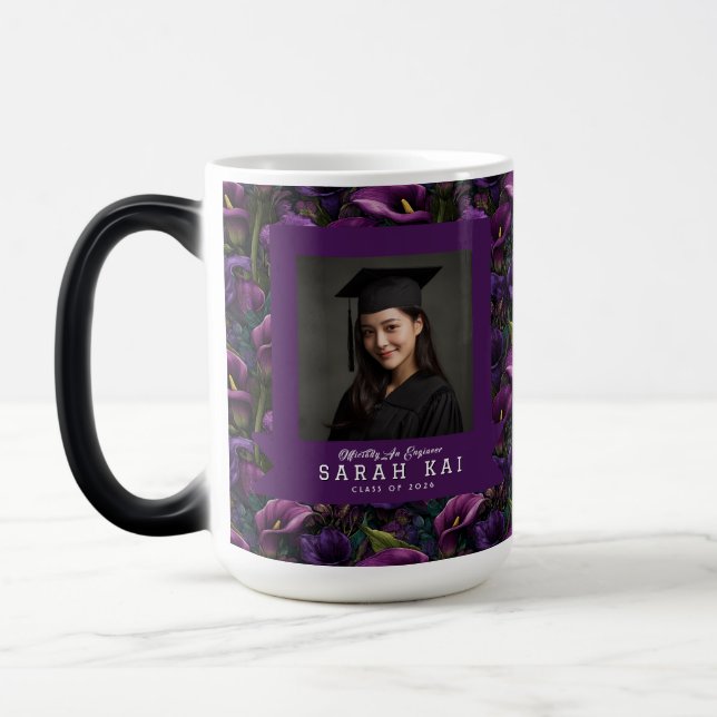 Vackert Calla Lilies Mönster Son Examen Present Magisk Mugg (Vänster)
