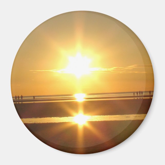 Vackert Cape Cod Ocean Sunset Photo Magnet (Framsidan)