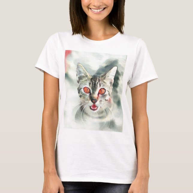 Vackert Cat T Shirt (Framsida)