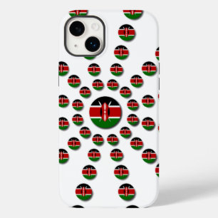Vackert cirkulärt kenyanskt Flagga: Radialdesign