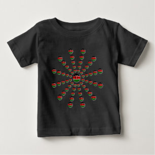 Vackert cirkulärt kenyanskt Flagga: Radialdesign Tee Shirt