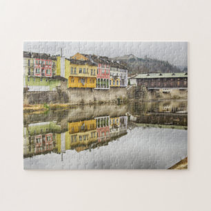 Vackert cityscape Bulgariska byn Pussel