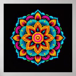 Vackert Coloring Mandala Poster