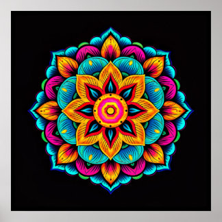 Vackert Coloring Mandala Poster