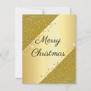 Vackert, Coola, Perfekt Guld Sparkly Julkort