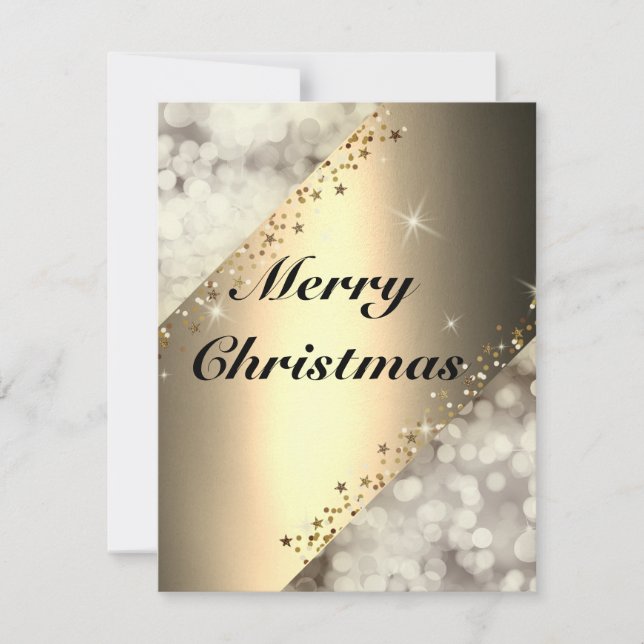 Vackert, Coola, Perfekt Sparkly Helgdag Card Julkort (Framsida)