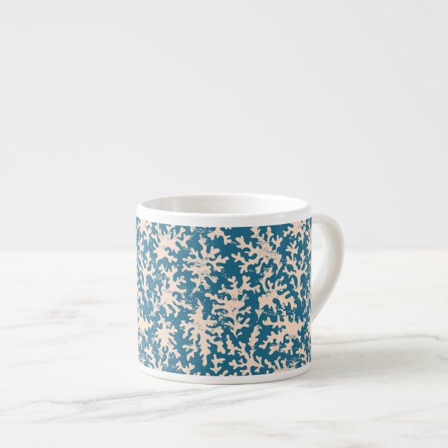 Vackert Coral Mönster Espressomugg (Framsida höger)