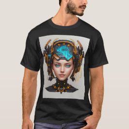 Vackert cyborg Head med cirkusar T Shirt