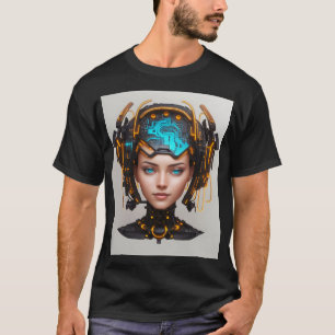 Vackert cyborg Head med cirkusar T Shirt