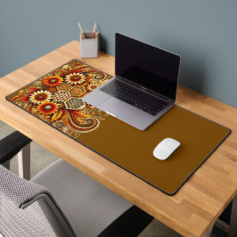 Vackert Desk Mat | Honeycomb och Blommigt Design