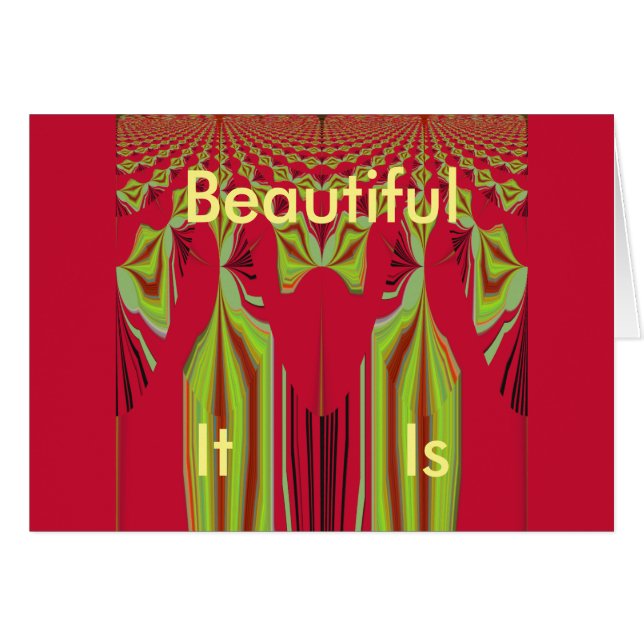 Vackert, det är trevligt och vackert text hälsningskort (Framsidan Horizontal)