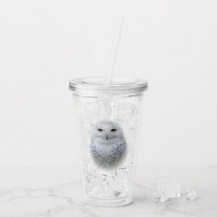 Vackert, Dreamy och Serene Snowy Uggla Take Away Mugg