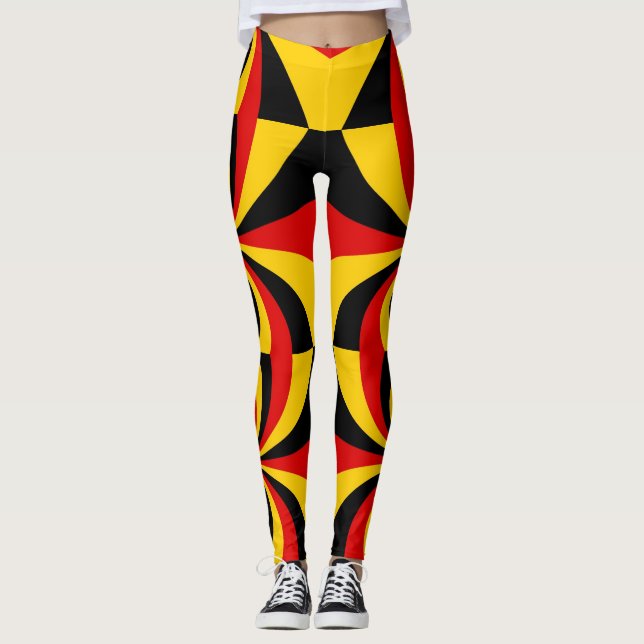 Vackert Edgy Tysklanda Inspired Färg Leggings (Framsida)