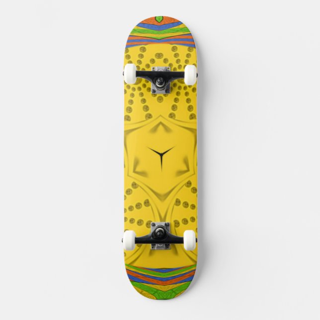 Vackert egyptiskt färg mini skateboard bräda 18,5 cm (Framsida)
