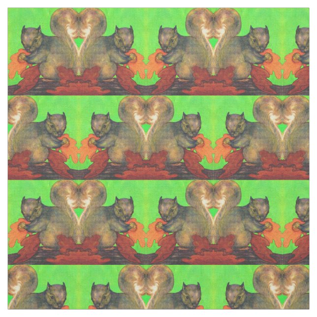 vackert ekorrpapper tyg (Provkarta)