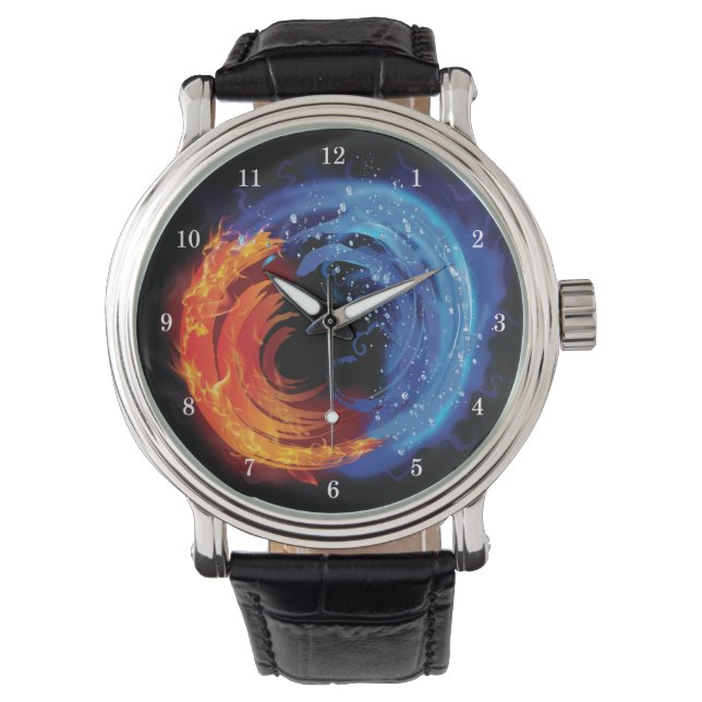 Vackert eld och Vatten Wrist Watch Armbandsur (Framsida)