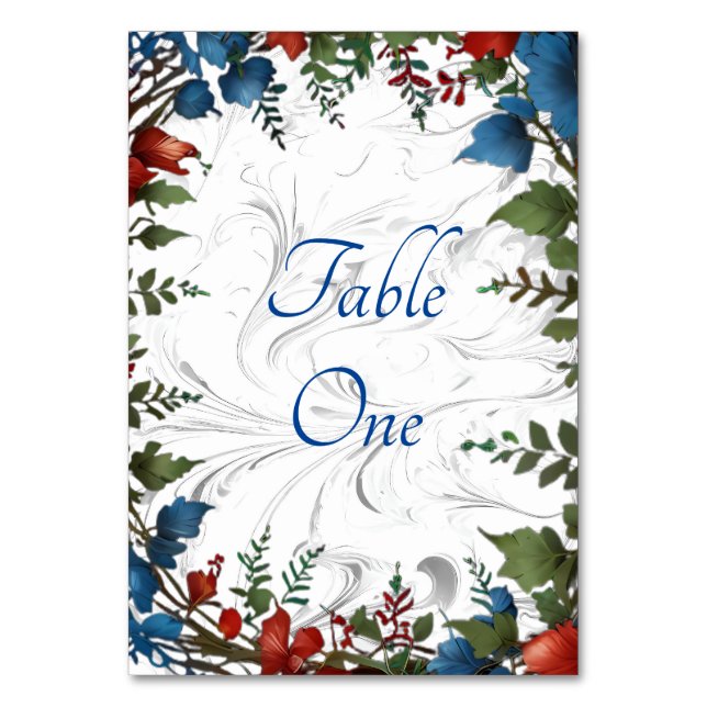 Vackert,elegant och vismisk bröllop temadekoration bordsnummer (Framsidan)