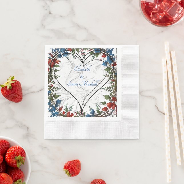 Vackert,elegant och vismisk bröllop temadekoration pappersservett (Insitu)