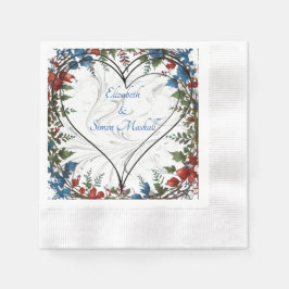 Vackert,elegant och vismisk bröllop temadekoration pappersservett