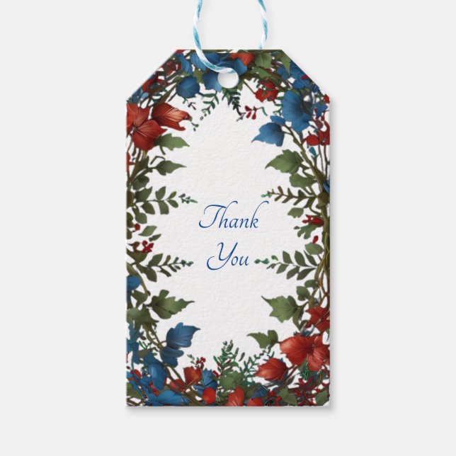 Vackert,elegant och vismisk bröllop temadekoration presentetikett (Framsidan)