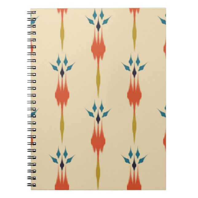 Vackert etiskt abstrakt ikat art. anteckningsbok (Framsidan)