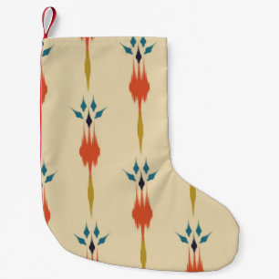 Vackert etiskt abstrakt ikat art. liten julstrumpa
