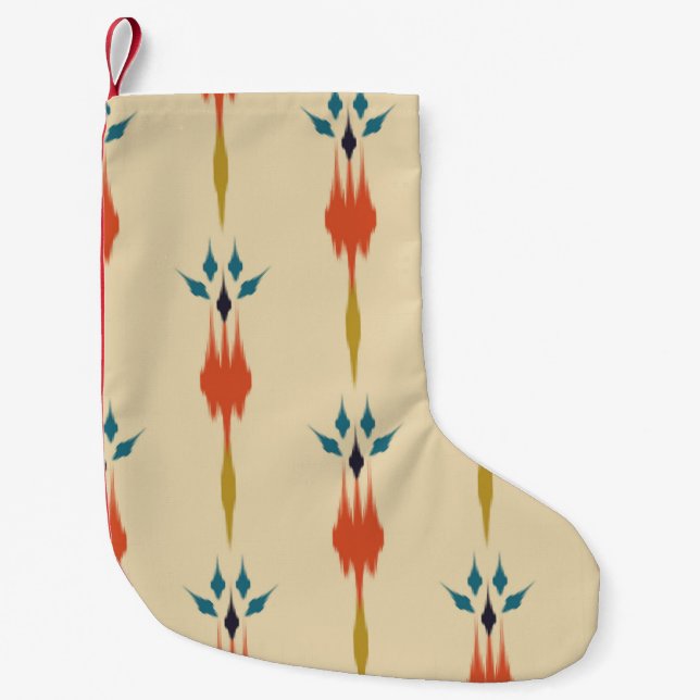 Vackert etiskt abstrakt ikat art. liten julstrumpa (Framsidan)