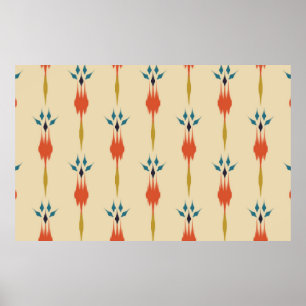 Vackert etiskt abstrakt ikat art. poster