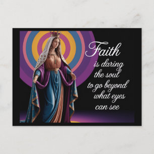 Vackert Faith Quote med Mary Vykort