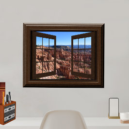 Vackert Fake Window View Bryce Canyon Utah Poster